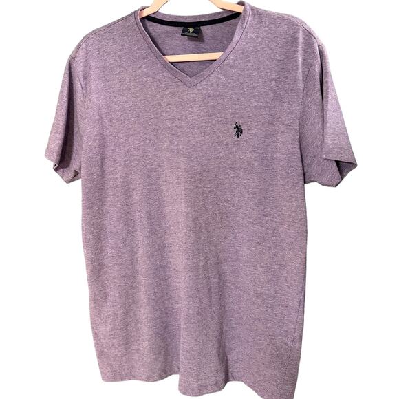 U.S. Polo Assn. Other - US POLO ASSN. MENS PURPLE V-NECK SHORT SLEEVE T-SHIRT SIZE LARGE